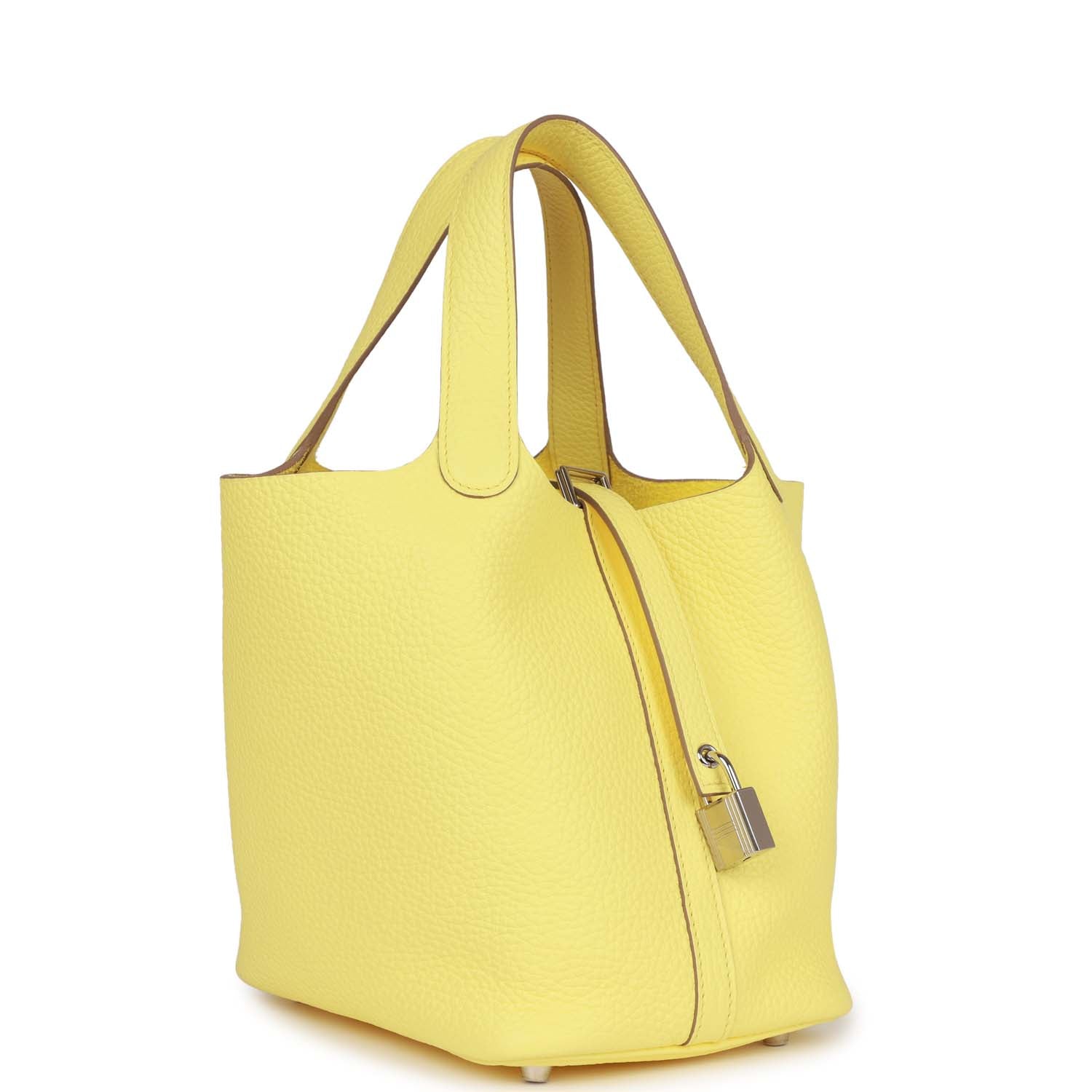 Hermes Picotin 18 Limoncello Clemence Palladium Hardware - fashionupstore1