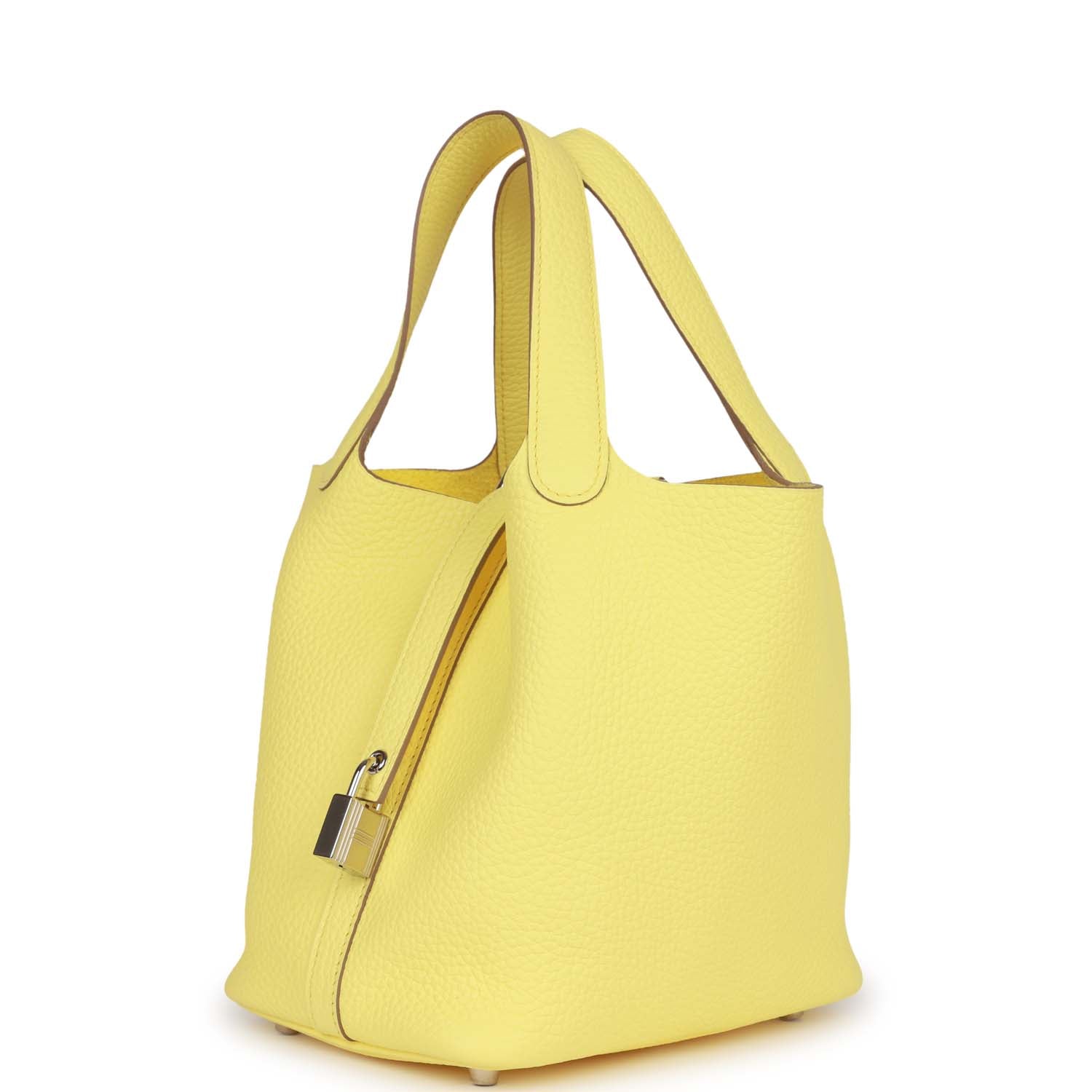 Hermes Picotin 18 Limoncello Clemence Palladium Hardware - fashionupstore1