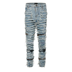 Knife Distressed Denim | Coral Blue - 1984brand