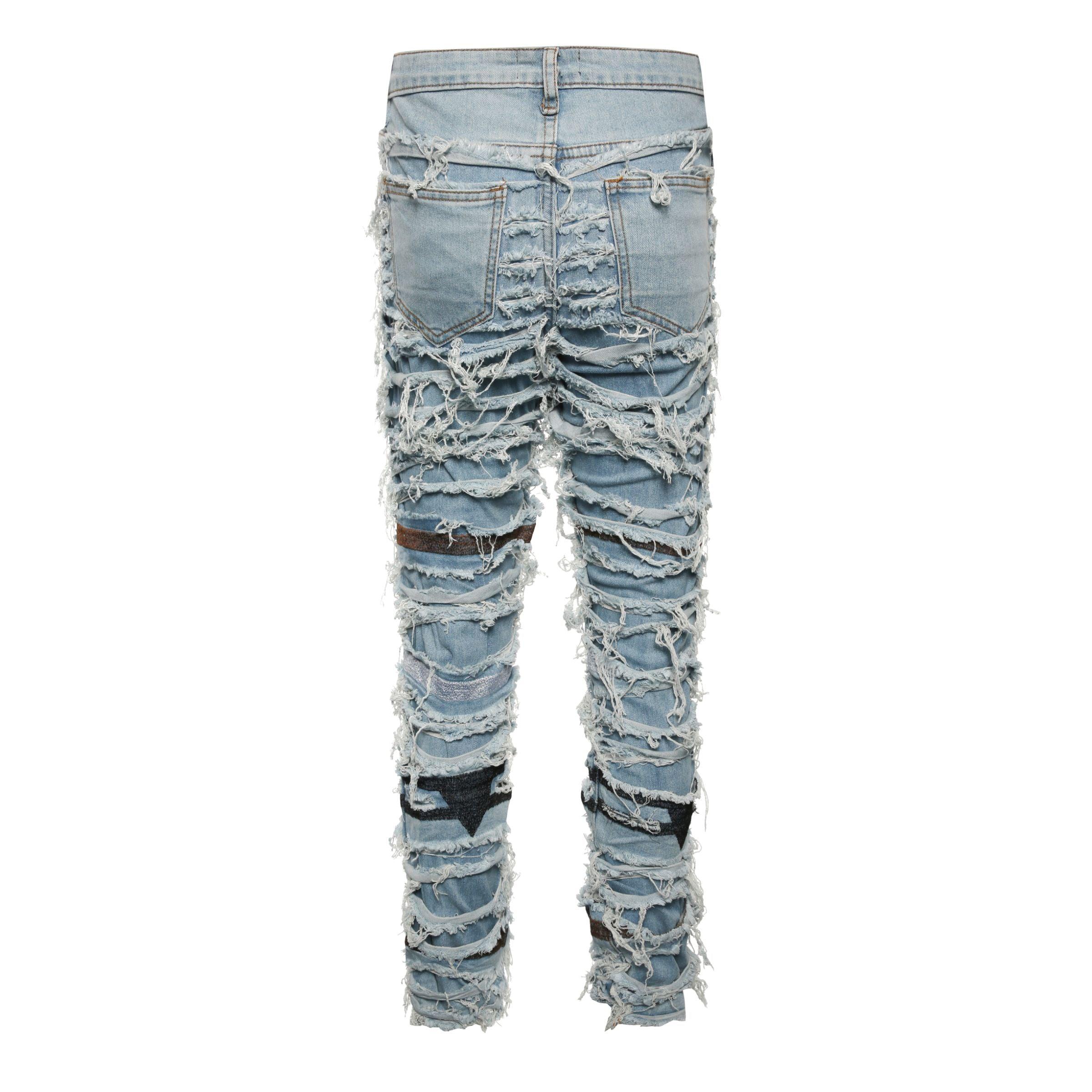 Knife Distressed Denim | Coral Blue - 1984brand