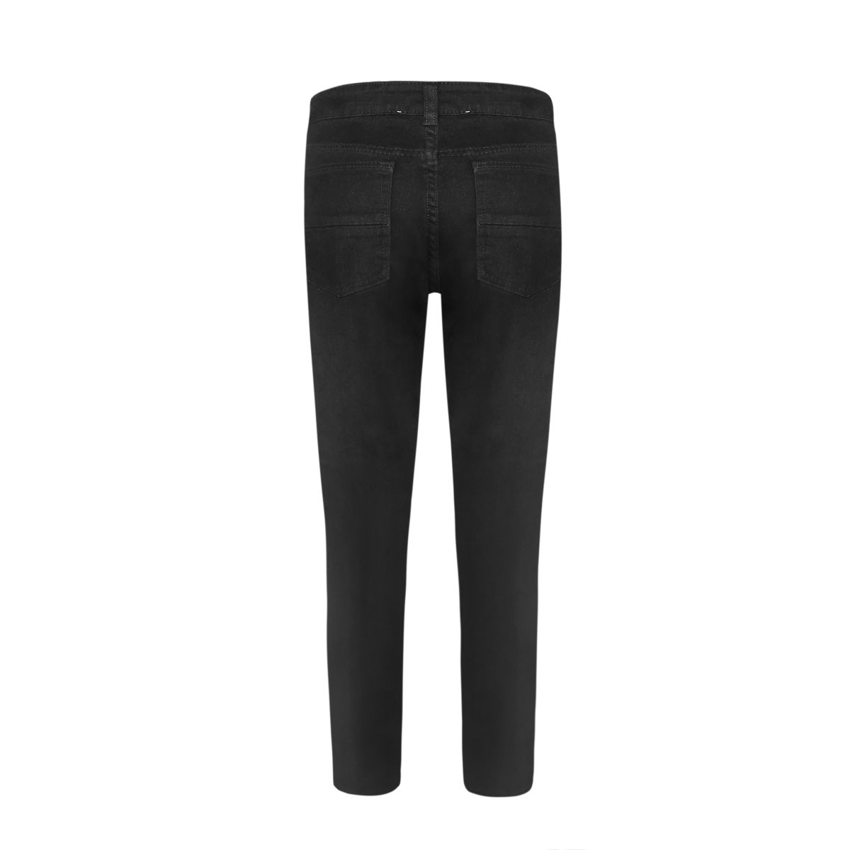 Checkered Patch Denim - Black - fashionupstore1