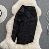 High waist slim diamond ruffled irregular A-line skirt 11277 - fashionupstore1