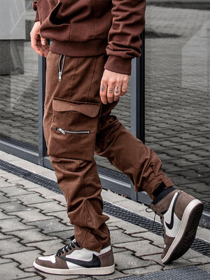 INFINIT Drex cargo pants streetwear multi pockets casual joggers for men 2022 - fashionupstore1