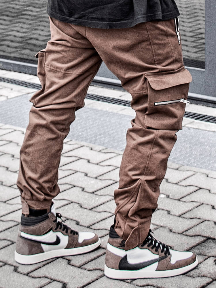 INFINIT Drex cargo pants streetwear multi pockets casual joggers for men 2022 - fashionupstore1