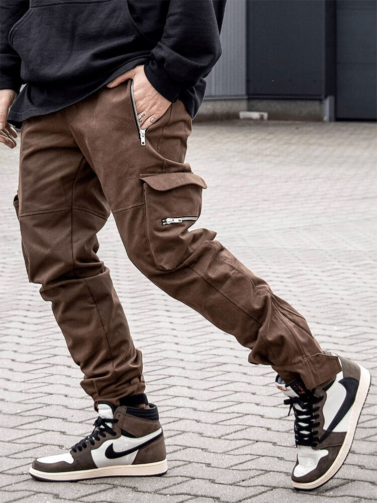 INFINIT Drex cargo pants streetwear multi pockets casual joggers for men 2022 - fashionupstore1