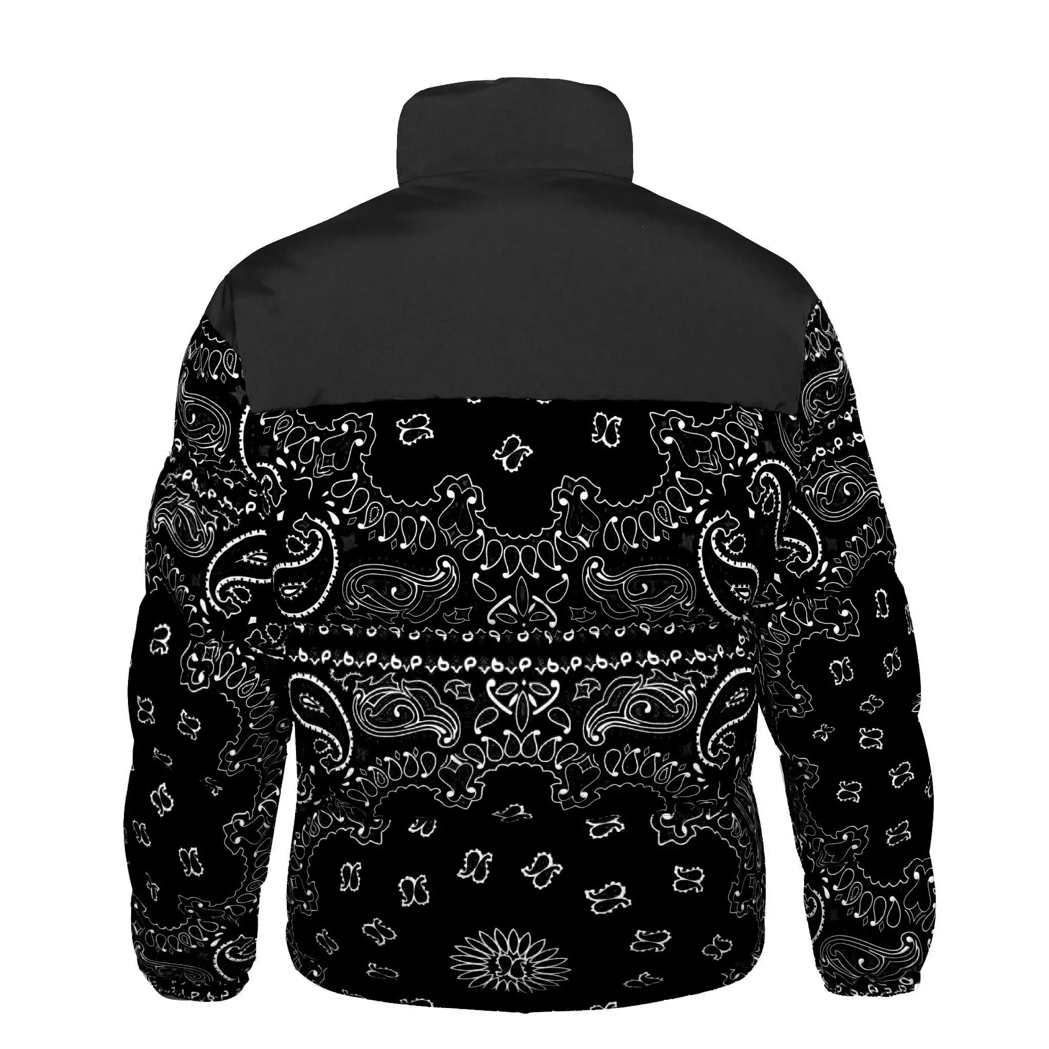 LE1 | Black Paisley Puffer - fashionupstore1