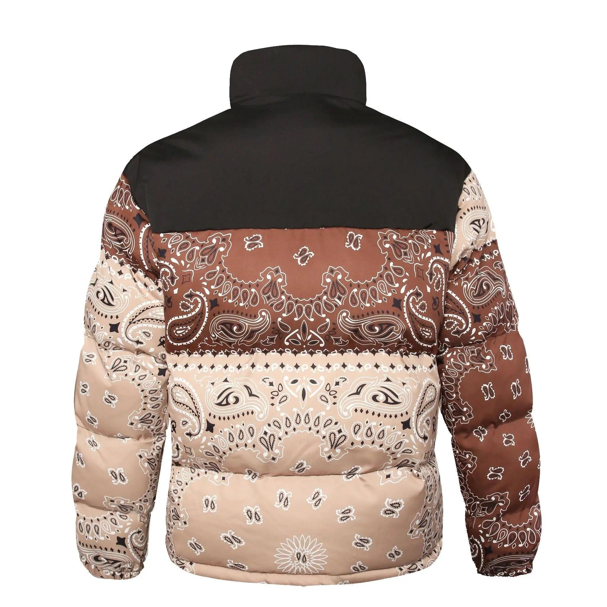 LE1 | Brown Paisley Puffer - fashionupstore1