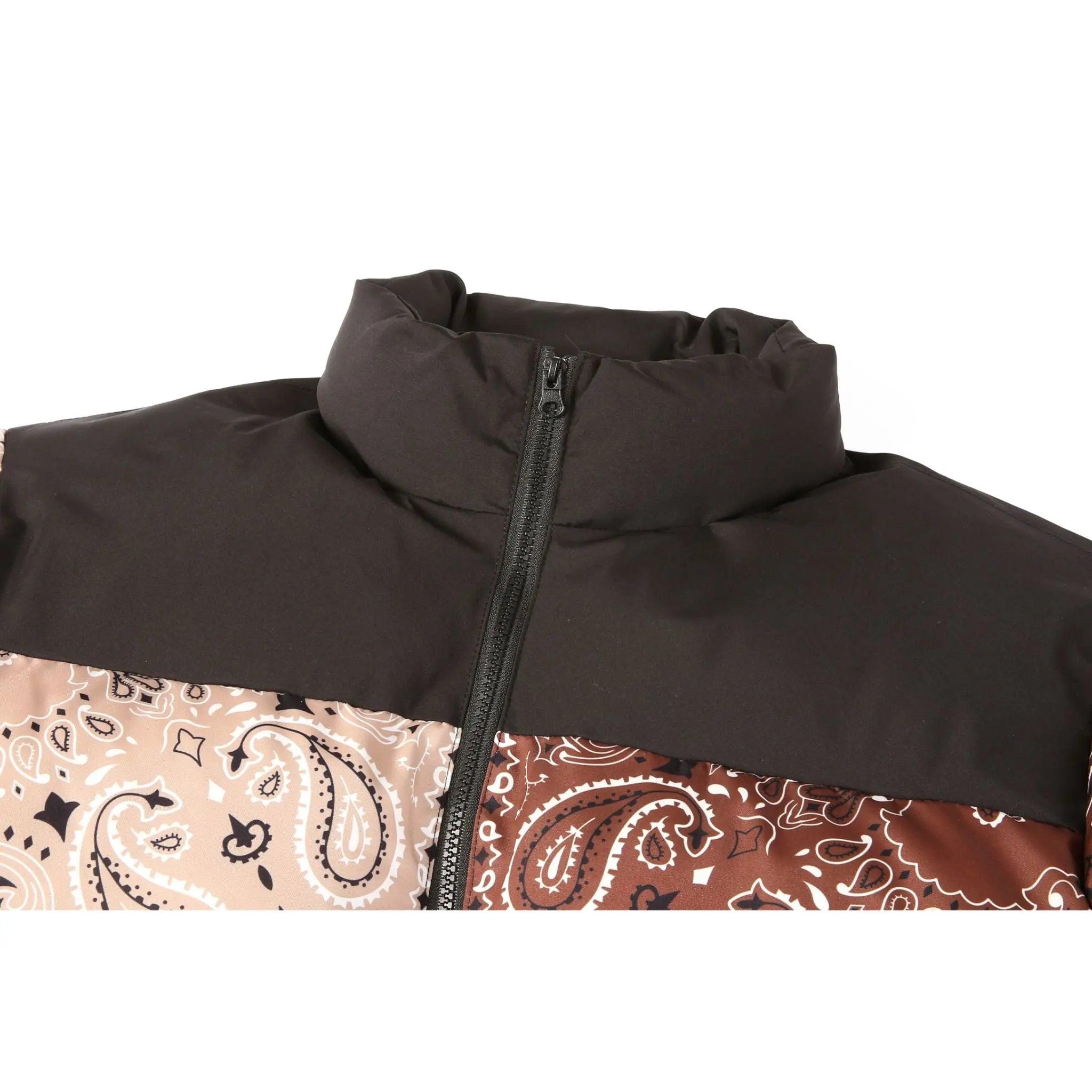 LE1 | Brown Paisley Puffer - fashionupstore1