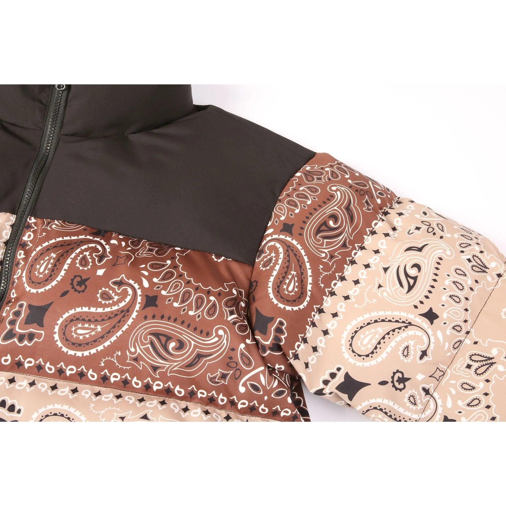 LE1 | Brown Paisley Puffer - fashionupstore1