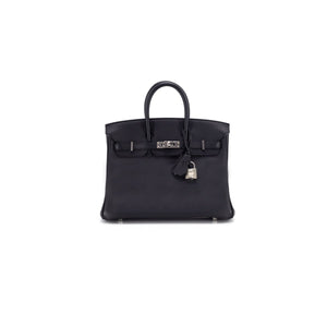 Hermes Birkin 25 Noir Black - A Stamp - fashionupstore1