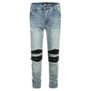 NX2 | Biker Zip Denim - Washed Indigo - fashionupstore1