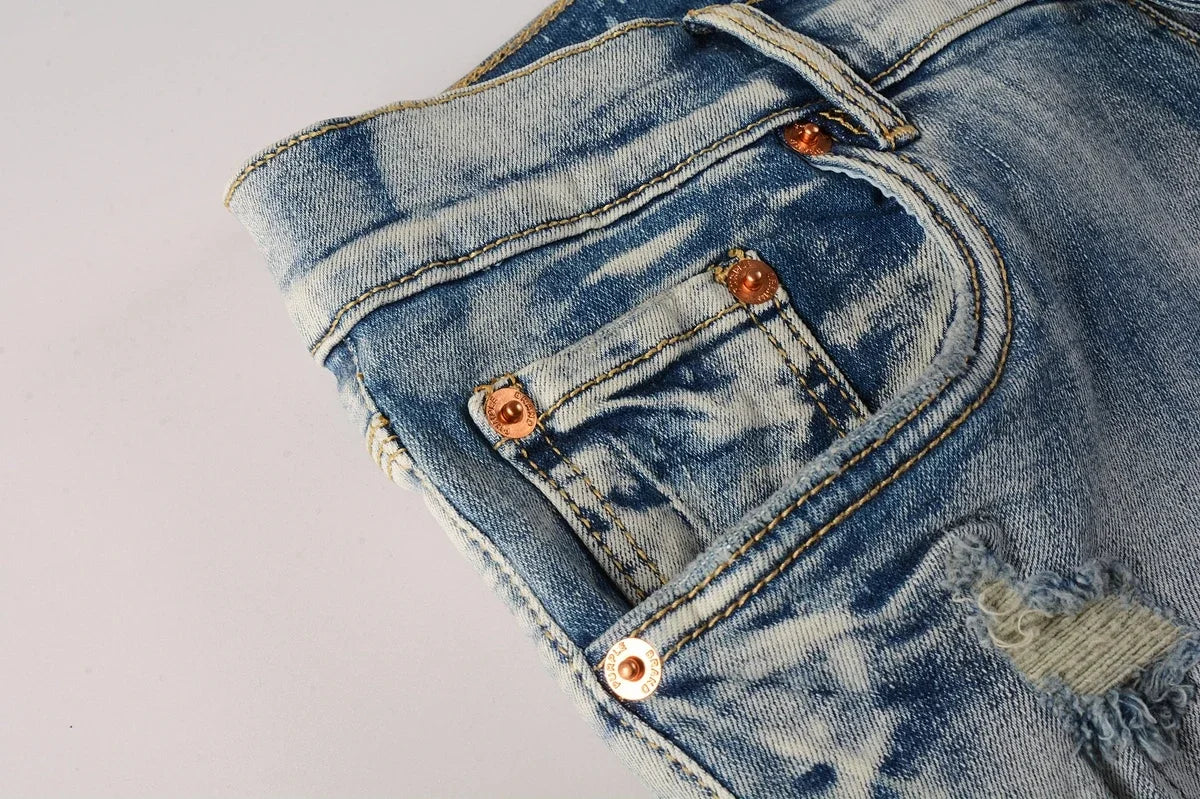 Premium Brand PRPL Roca Jeans Ripped P0010 - fashionupstore1