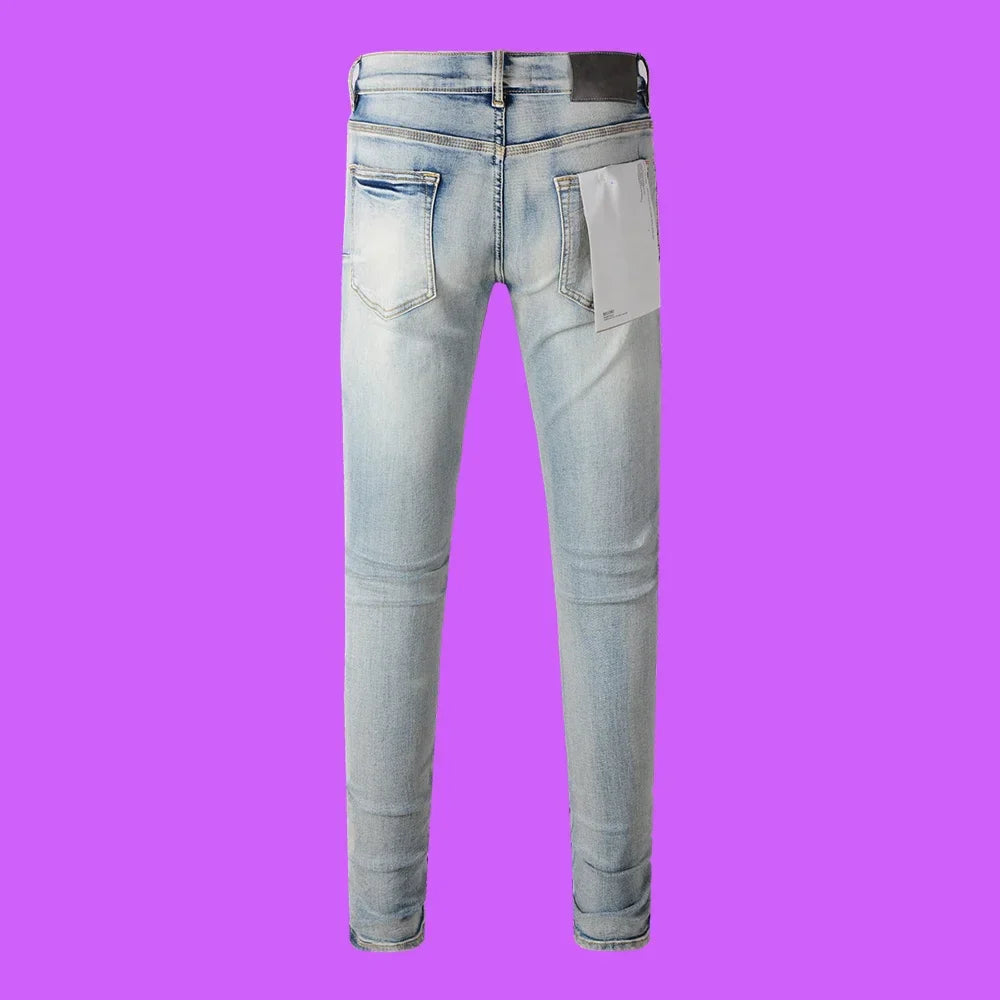 Premium Brand PRPL Roca Jeans Ripped P0010 - fashionupstore1