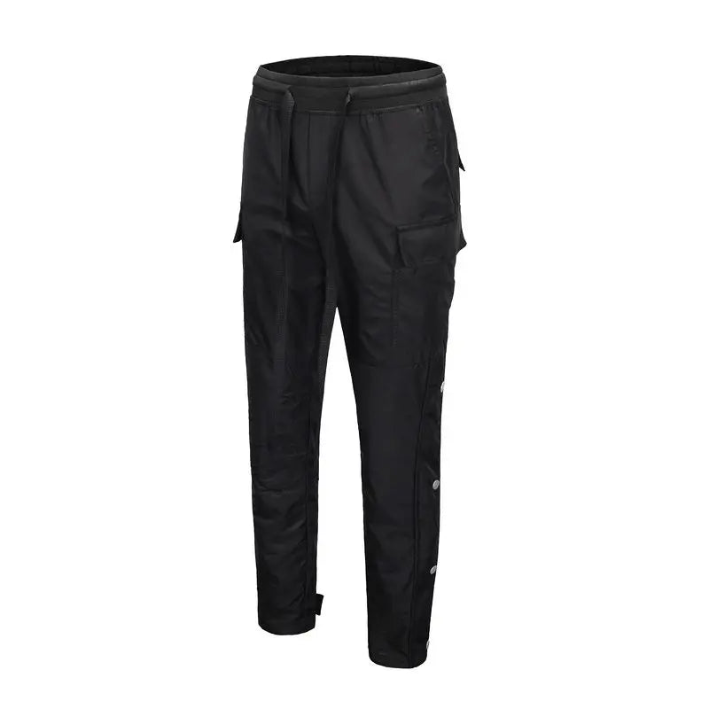 Nylon Snap Cargo - Black - fashionupstore1