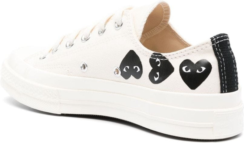 X CONVERSE CHUCK 70 MULTI HEART CANVAS SNEAKERS - fashionupstore1