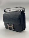 HRMS Constance 24 Matte Black Alligator Palladium Hardware - fashionupstore1