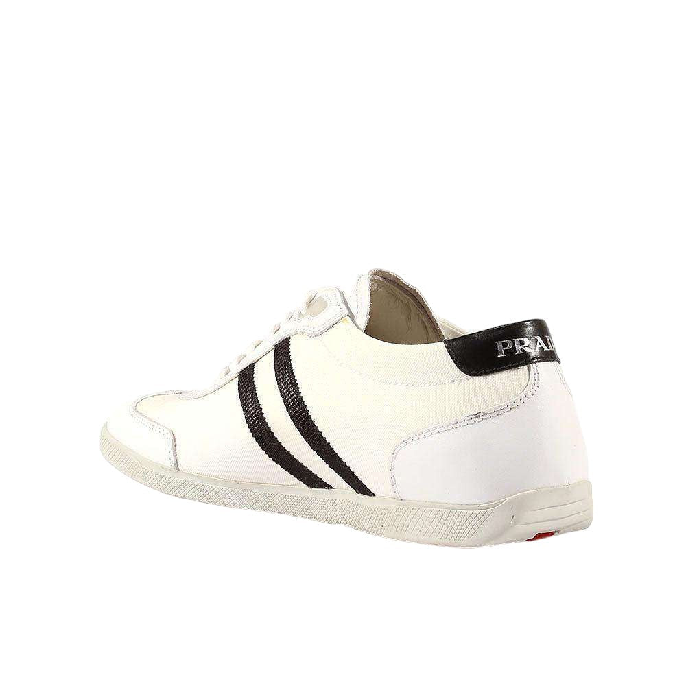 Prada Sports Men's Designer Shoes Designer White/Black Sneakers 4E1595 (PRM42) - fashionupstore1