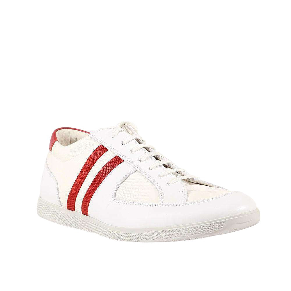 Prada Sports Men's Designer White/Red Sneakers 4E1806 (PRM43) - fashionupstore1