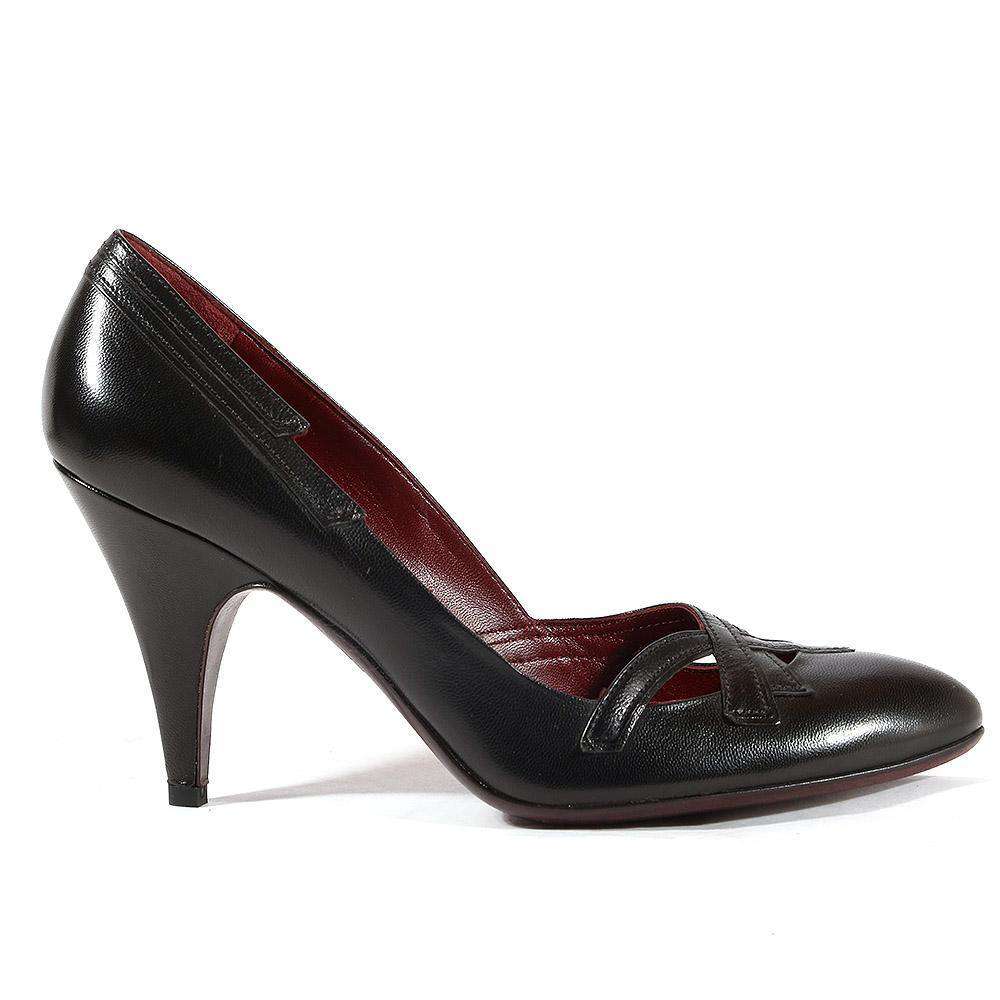 Prada Women's Shoes Black leather Pumps 1P6475 (PRW15) - fashionupstore1