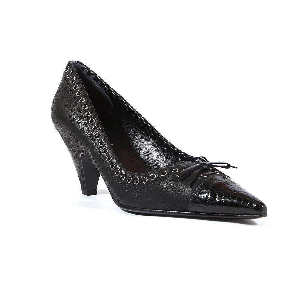 Prada Women's Shoes Black leather Pumps (PRW11) - fashionupstore1