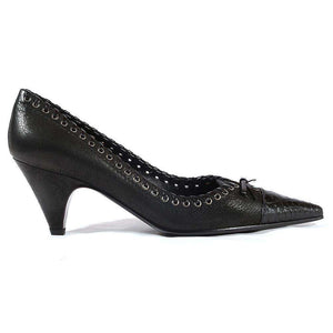 Prada Women's Shoes Black leather Pumps (PRW11) - fashionupstore1