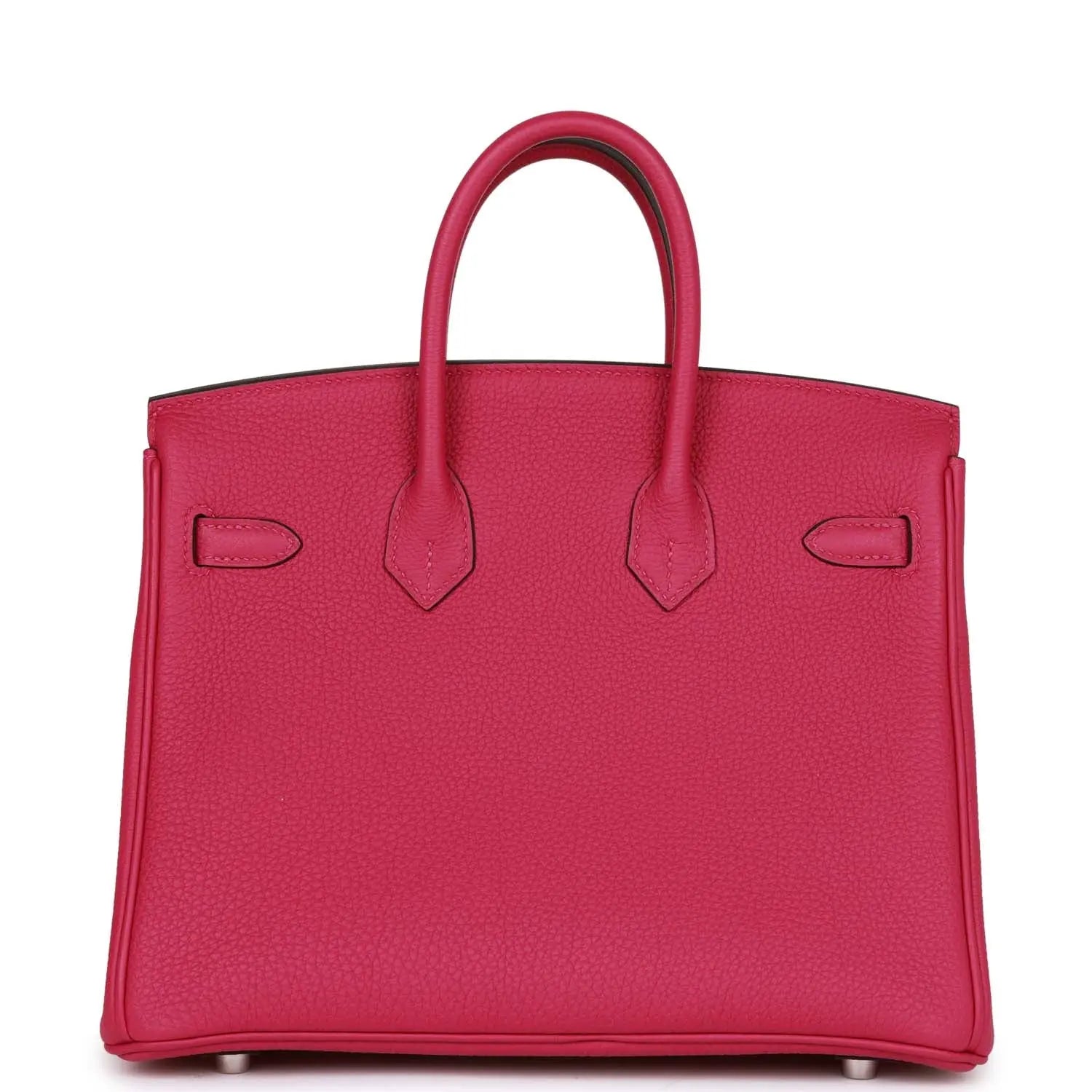 Pre-owned Hermes Birkin 25 Rose Pourpre Togo Palladium Hardware - fashionupstore1