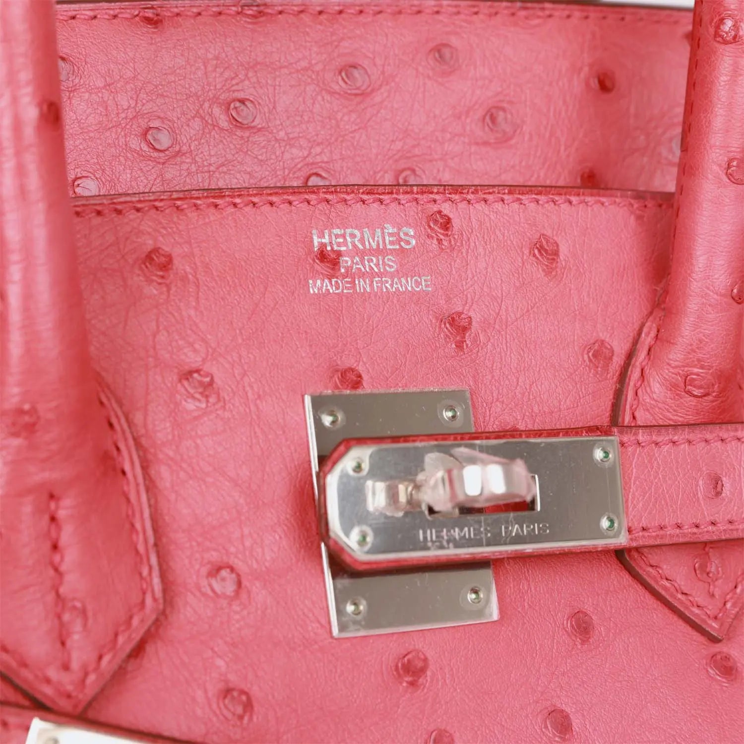 Pre-owned Hermes Birkin 35 Bougainvillea Ostrich Palladium Hardware - fashionupstore1