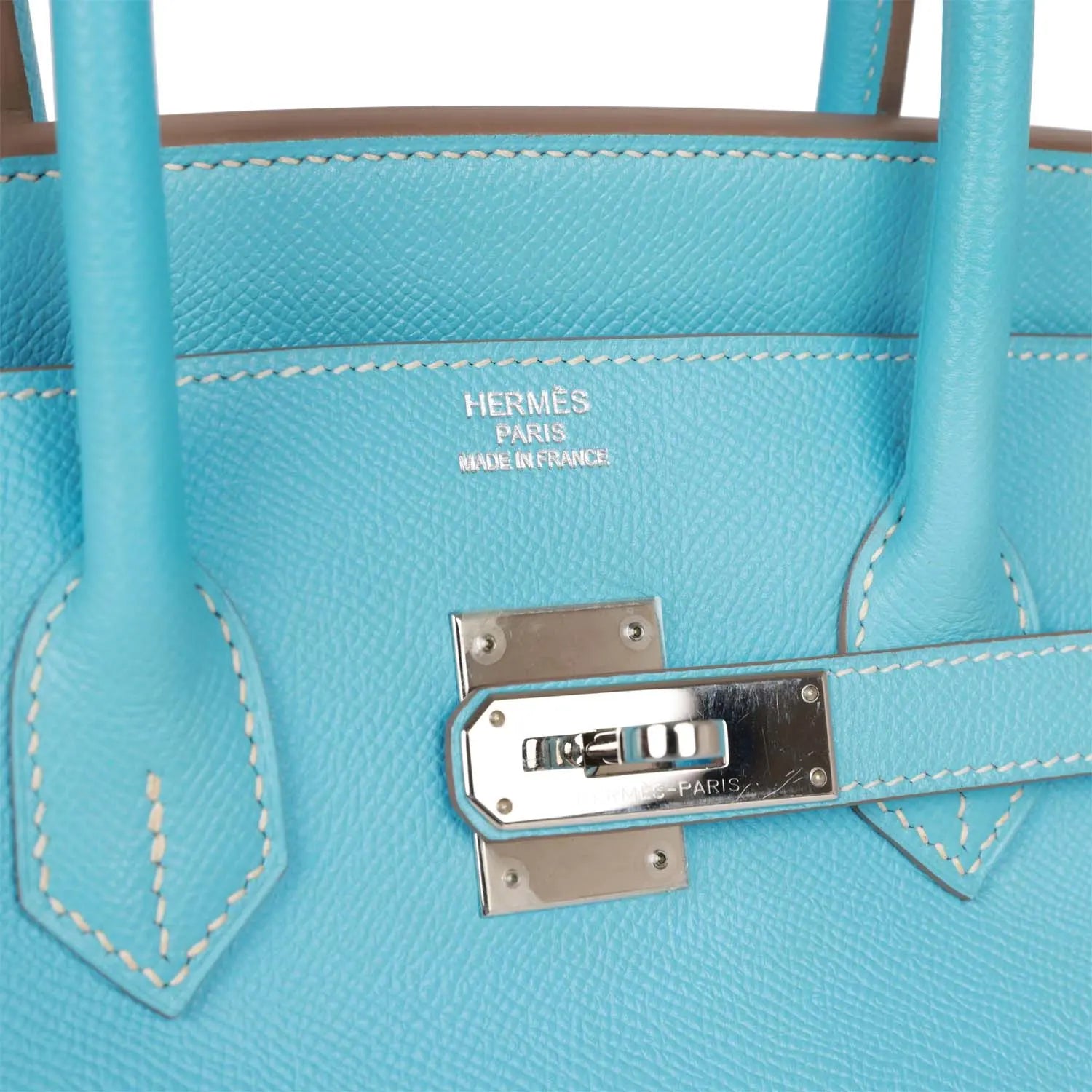 Pre-owned Hermes Birkin 35 Celeste Candy Epsom Palladium Hardware - fashionupstore1