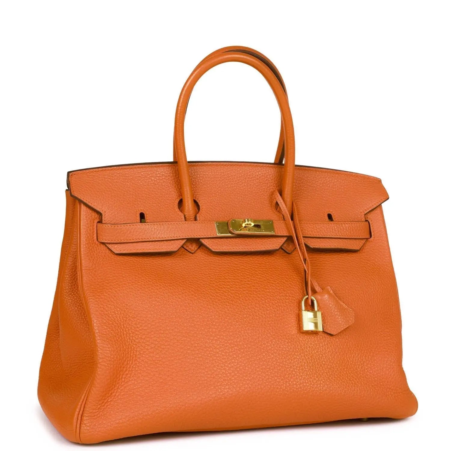 Pre-owned Hermes Birkin 35 Orange H Togo Gold Hardware - fashionupstore1