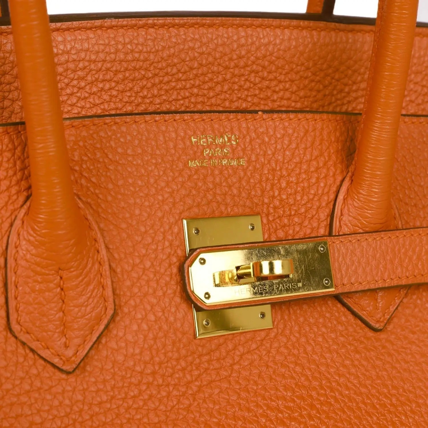 Pre-owned Hermes Birkin 35 Orange H Togo Gold Hardware - fashionupstore1