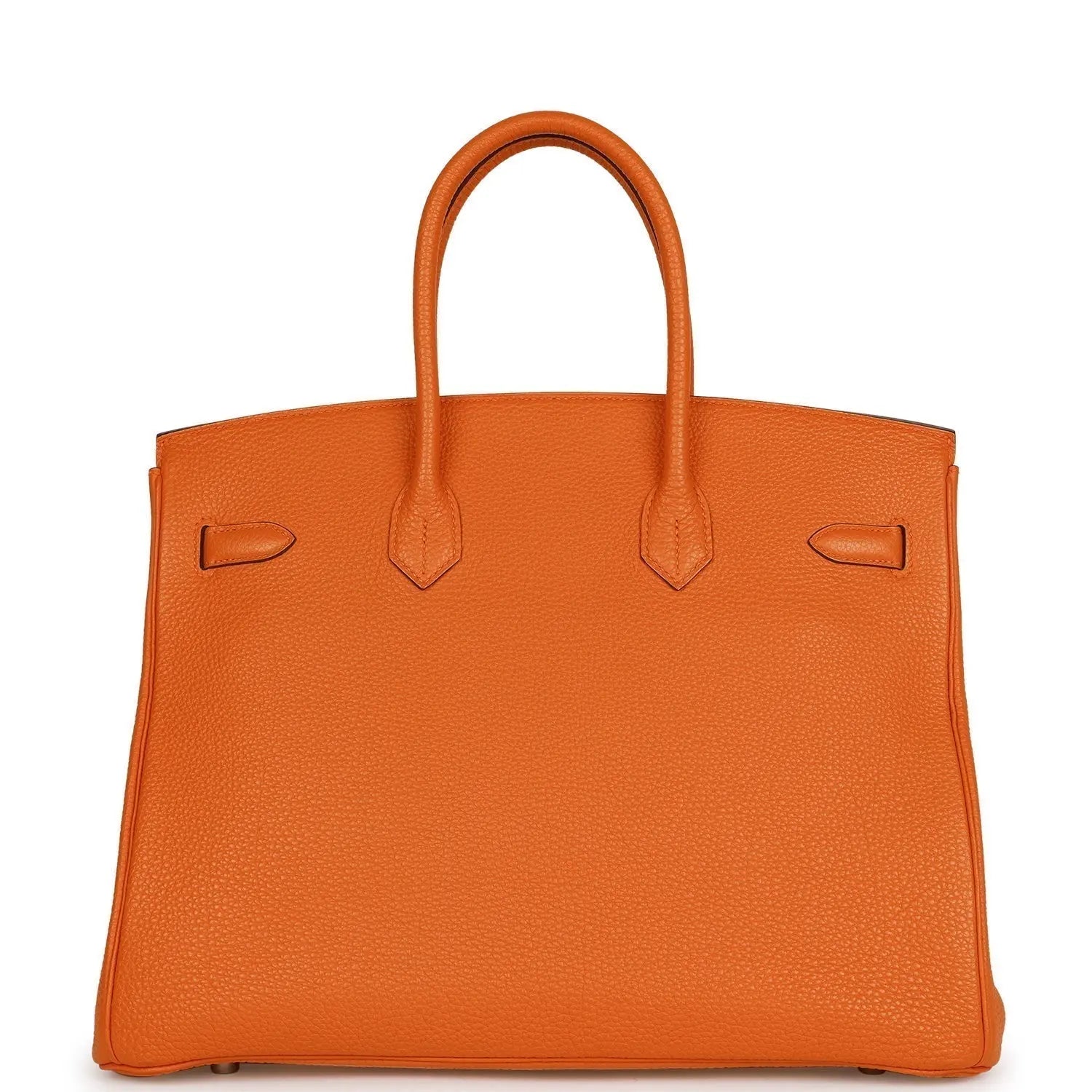 Pre-owned Hermes Birkin 35 Orange H Togo Palladium Hardware - fashionupstore1