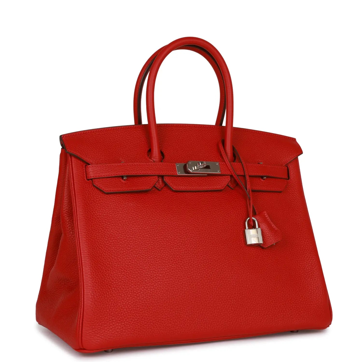 Pre-owned Hermes Birkin 35 Rouge de Coeur Togo Palladium Hardware - fashionupstore1