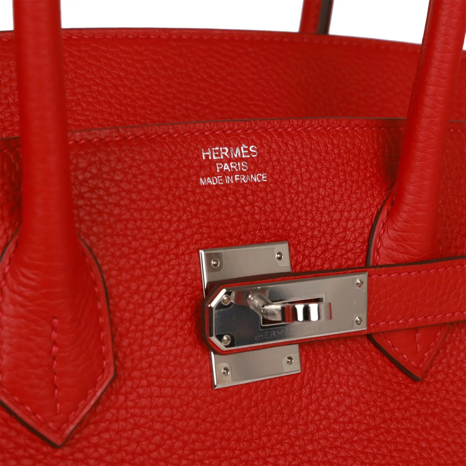 Pre-owned Hermes Birkin 35 Rouge de Coeur Togo Palladium Hardware - fashionupstore1