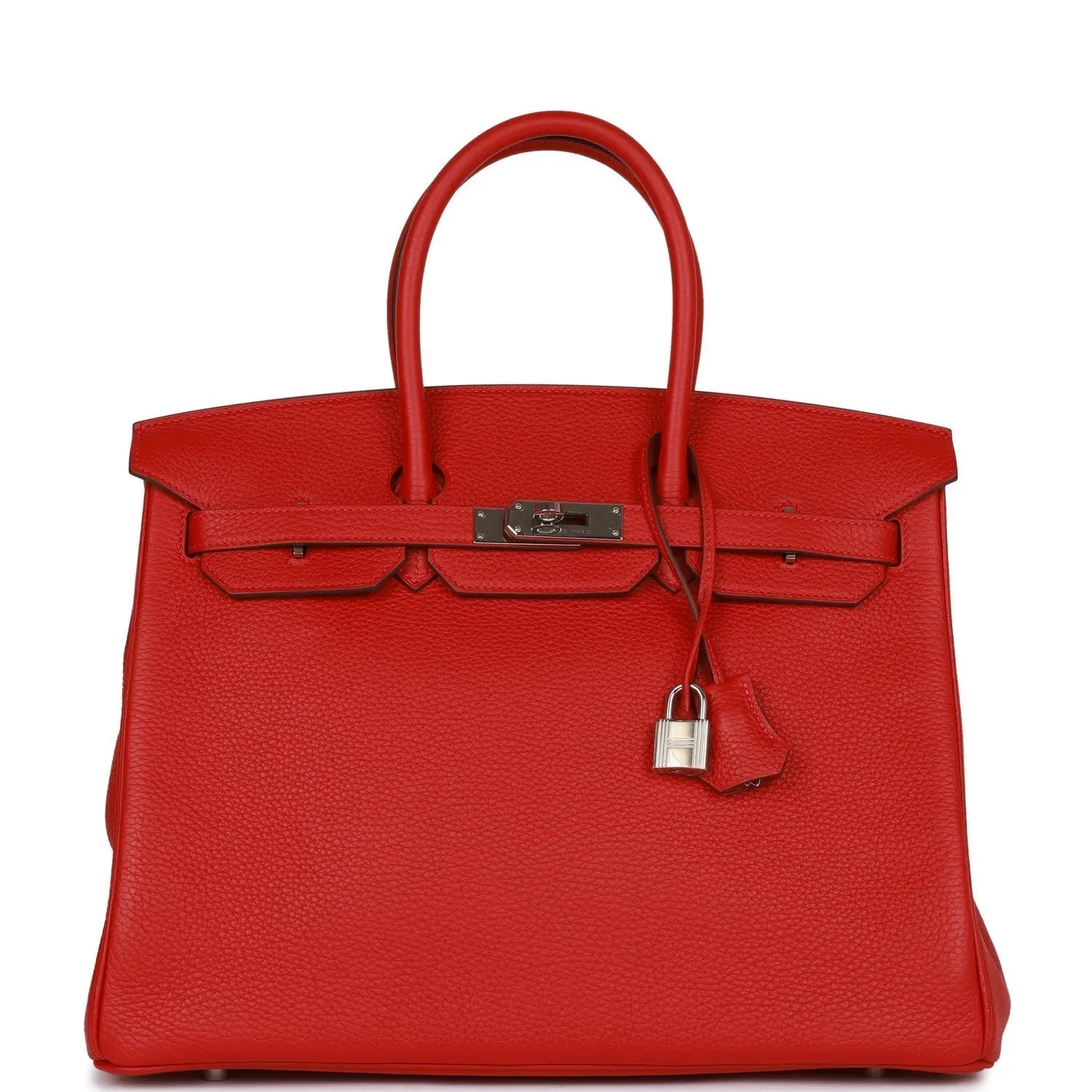 Pre-owned Hermes Birkin 35 Rouge de Coeur Togo Palladium Hardware - fashionupstore1