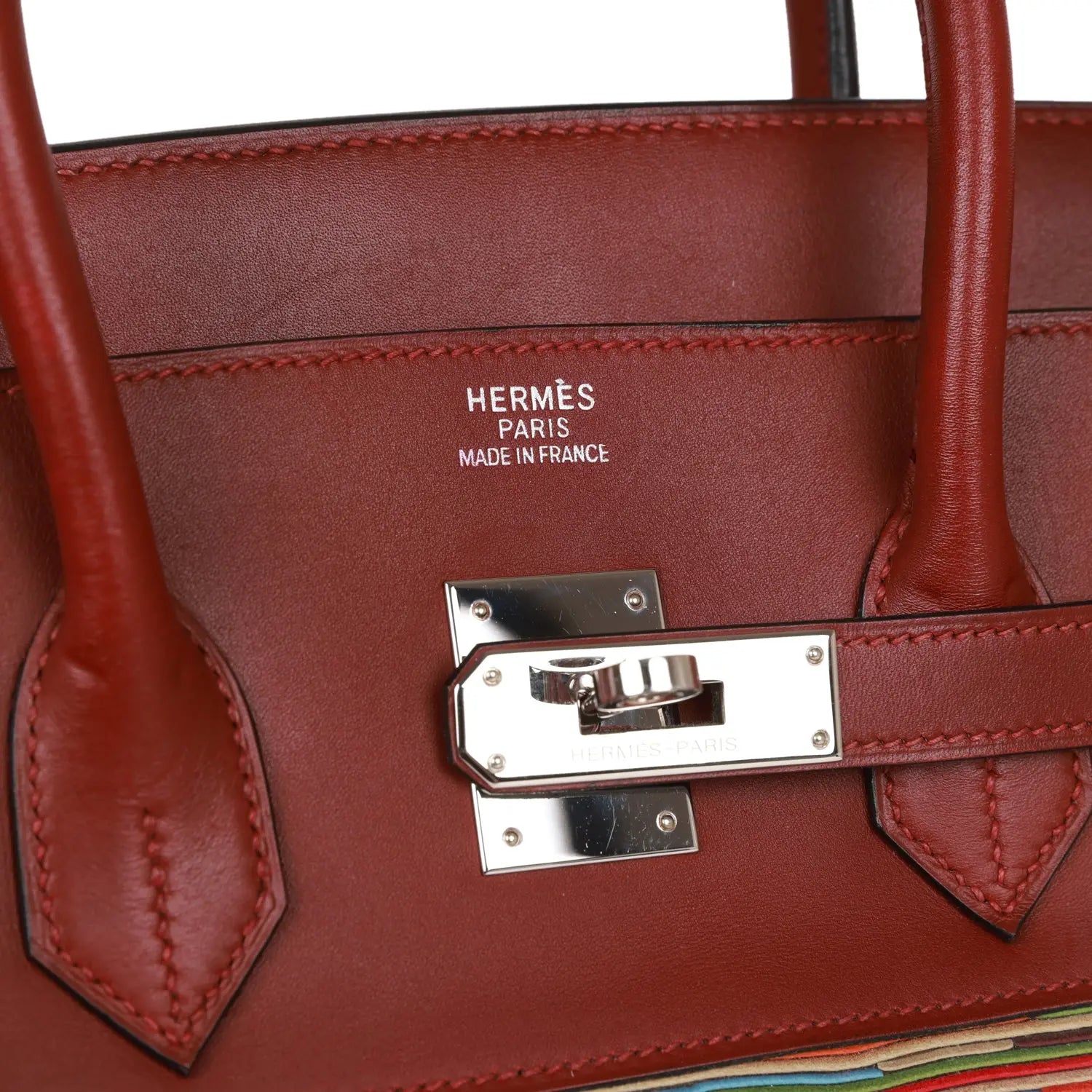 Pre-owned Hermes Birkin 35 Vibrato Rouge H Boxcalf Palladium Hardware - fashionupstore1