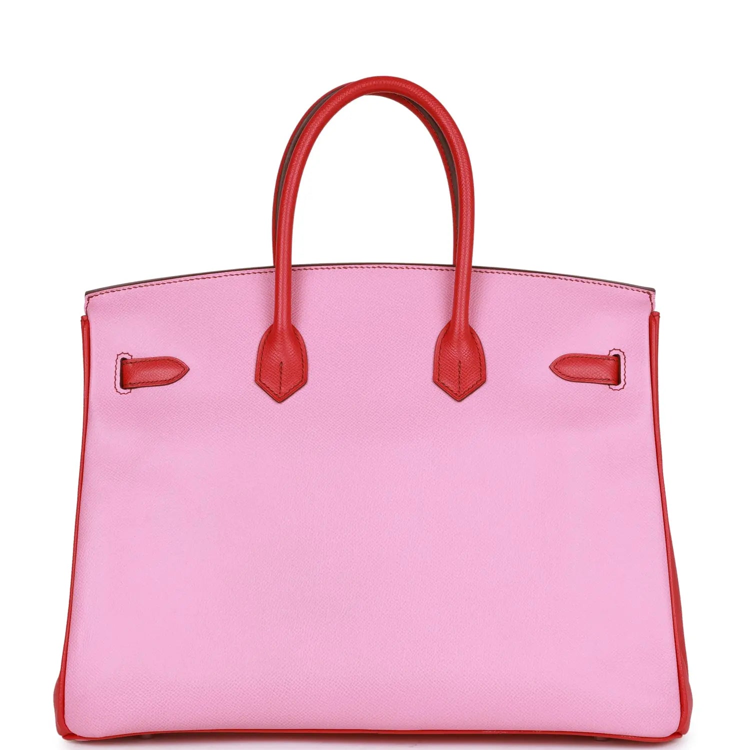 Pre-owned Hermes Special Order (HSS) Birkin 35 Bubblegum and Bougainvillea Epsom Palladium Hardware - fashionupstore1