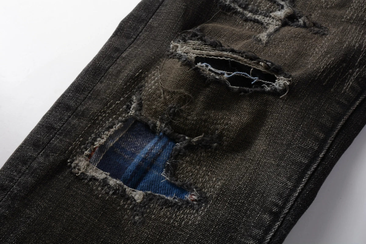 Premium Brand PRPL Roca Jeans Black Tag P0015 - fashionupstore1