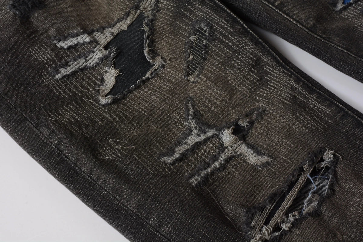 Premium Brand PRPL Roca Jeans Black Tag P0015 - fashionupstore1