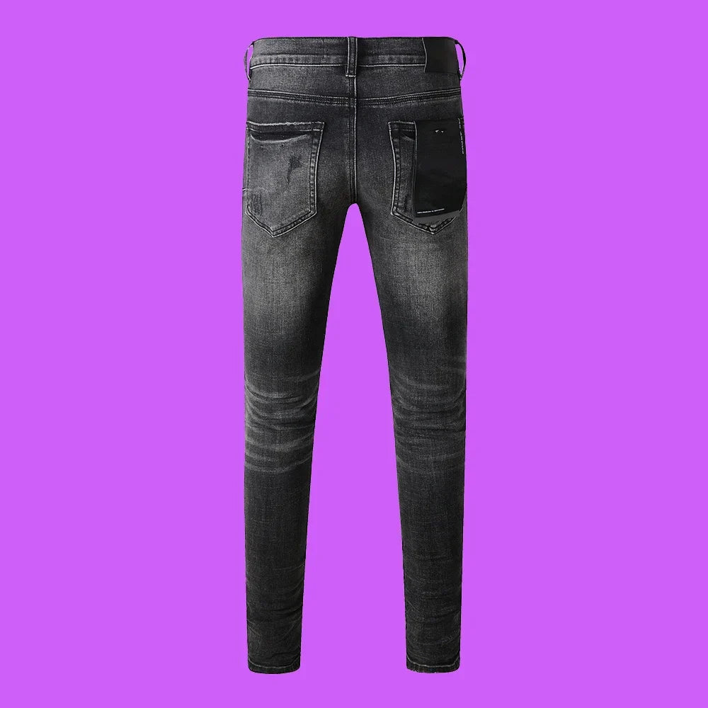 Premium Brand PRPL Roca Jeans Black Tag P003 - fashionupstore1
