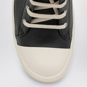 HIGH BLACK/WHITE LEATHER TRAINER - fashionupstore1