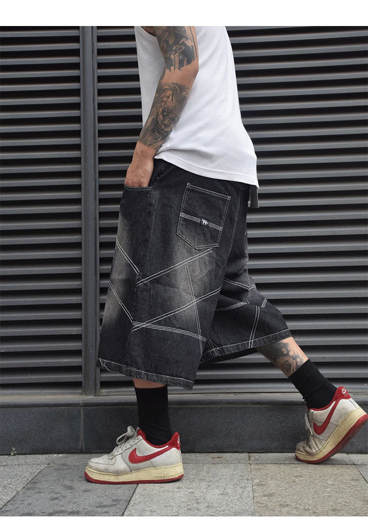 Y2k Baggy Reverse Washed Jorts - fashionupstore1