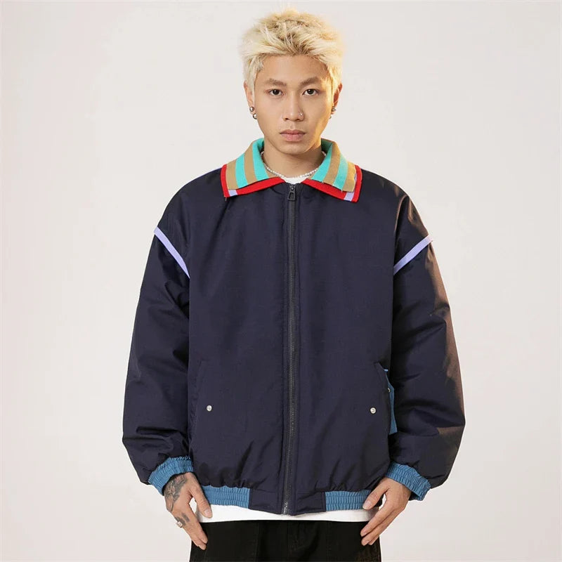 Y2k Vintage Strips Windbreaker Jacket - fashionupstore1