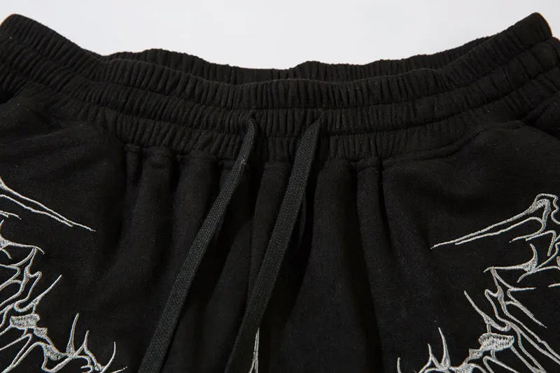 Y2K Embroidery Baggy Shorts - fashionupstore1