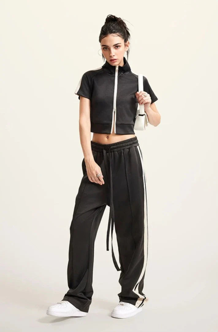 Y2k Women's Zip-up Crop Top - fashionupstore1