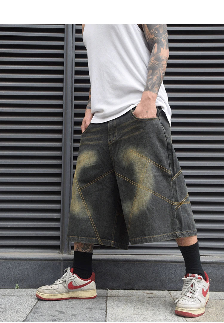 Y2k Baggy Reverse Washed Jorts - fashionupstore1