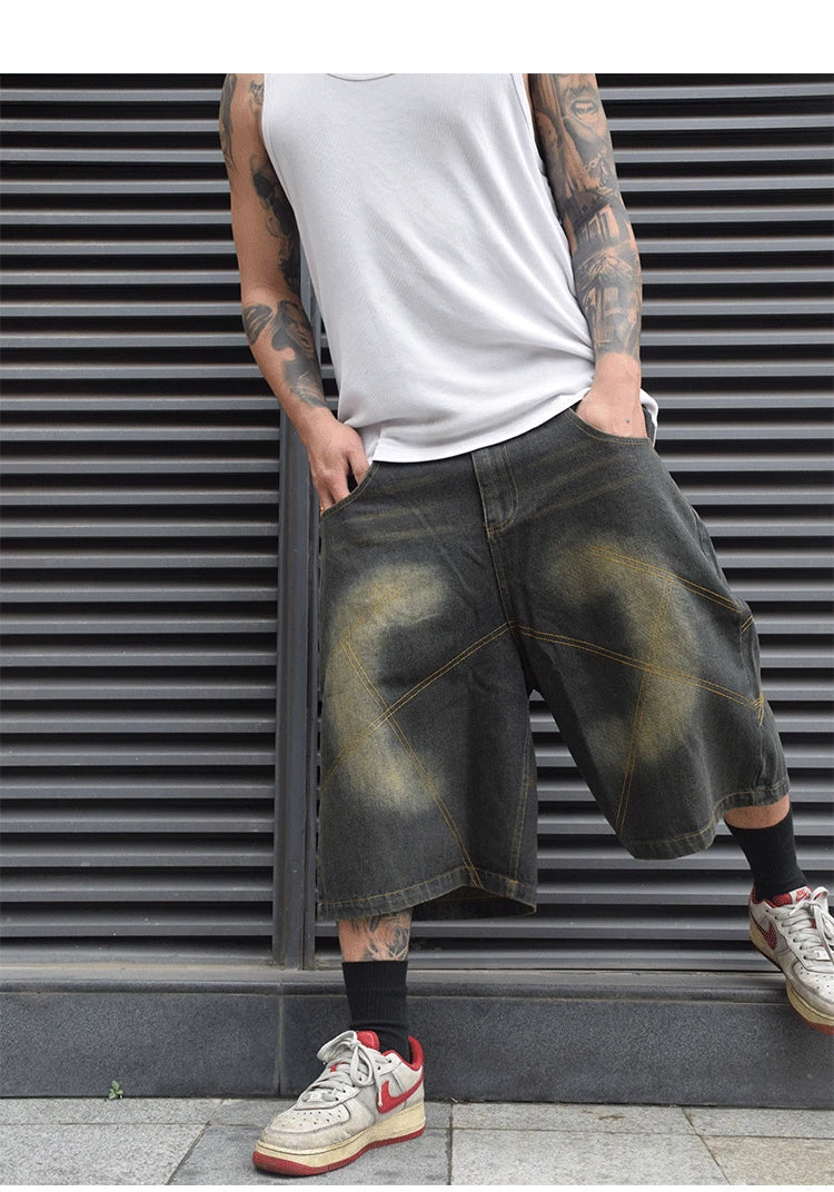 Y2k Baggy Reverse Washed Jorts - fashionupstore1