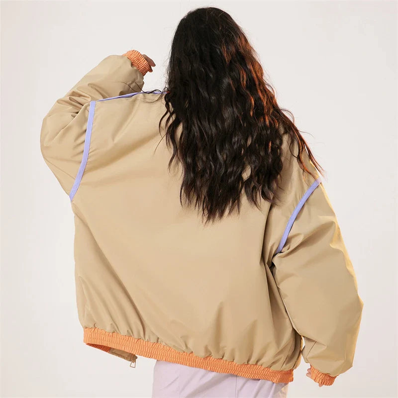 Y2k Vintage Strips Windbreaker Jacket - fashionupstore1