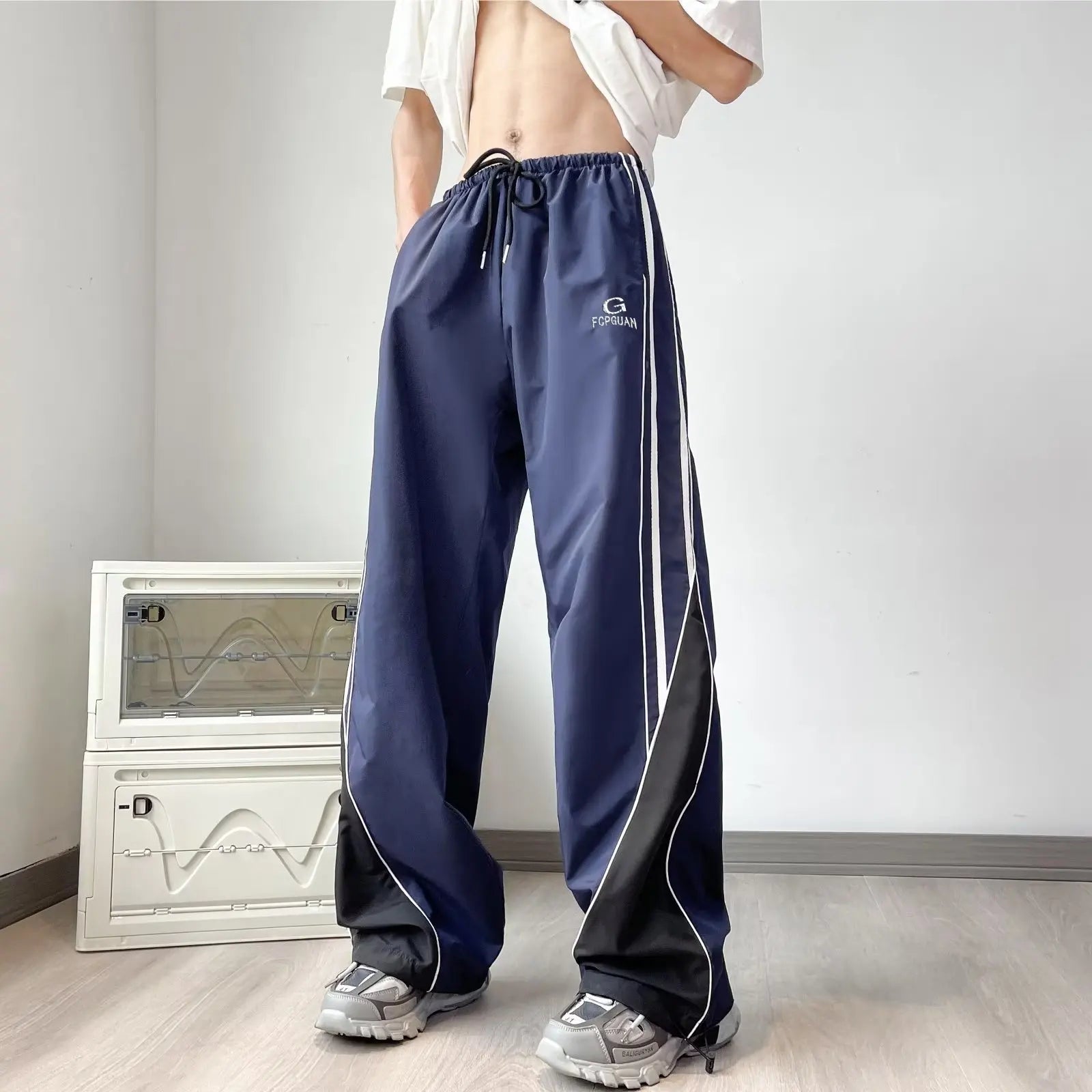 Y2K Loose Patchwork Cargo Pants - fashionupstore1