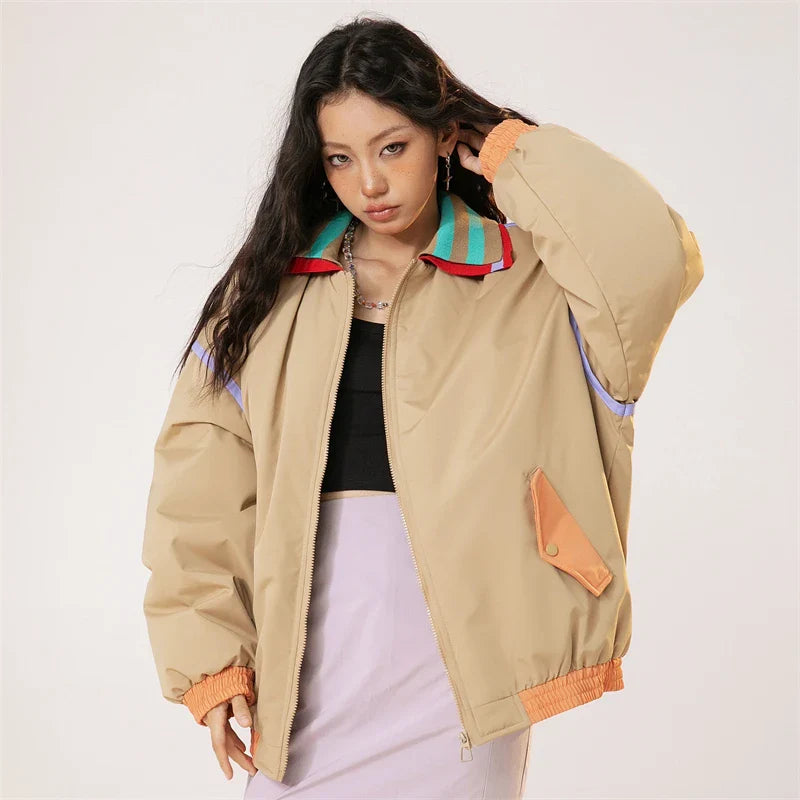 Y2k Vintage Strips Windbreaker Jacket - fashionupstore1