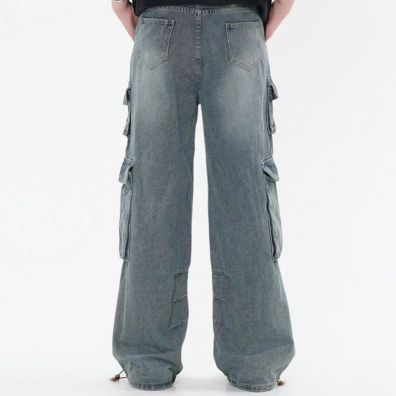 Y2K Baggy Multi Pocket Denim Pants - fashionupstore1